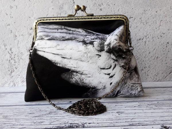 Stone Gaurdian Angel Clutch Bag Purse Wedding Gift for Her Birthday Gift