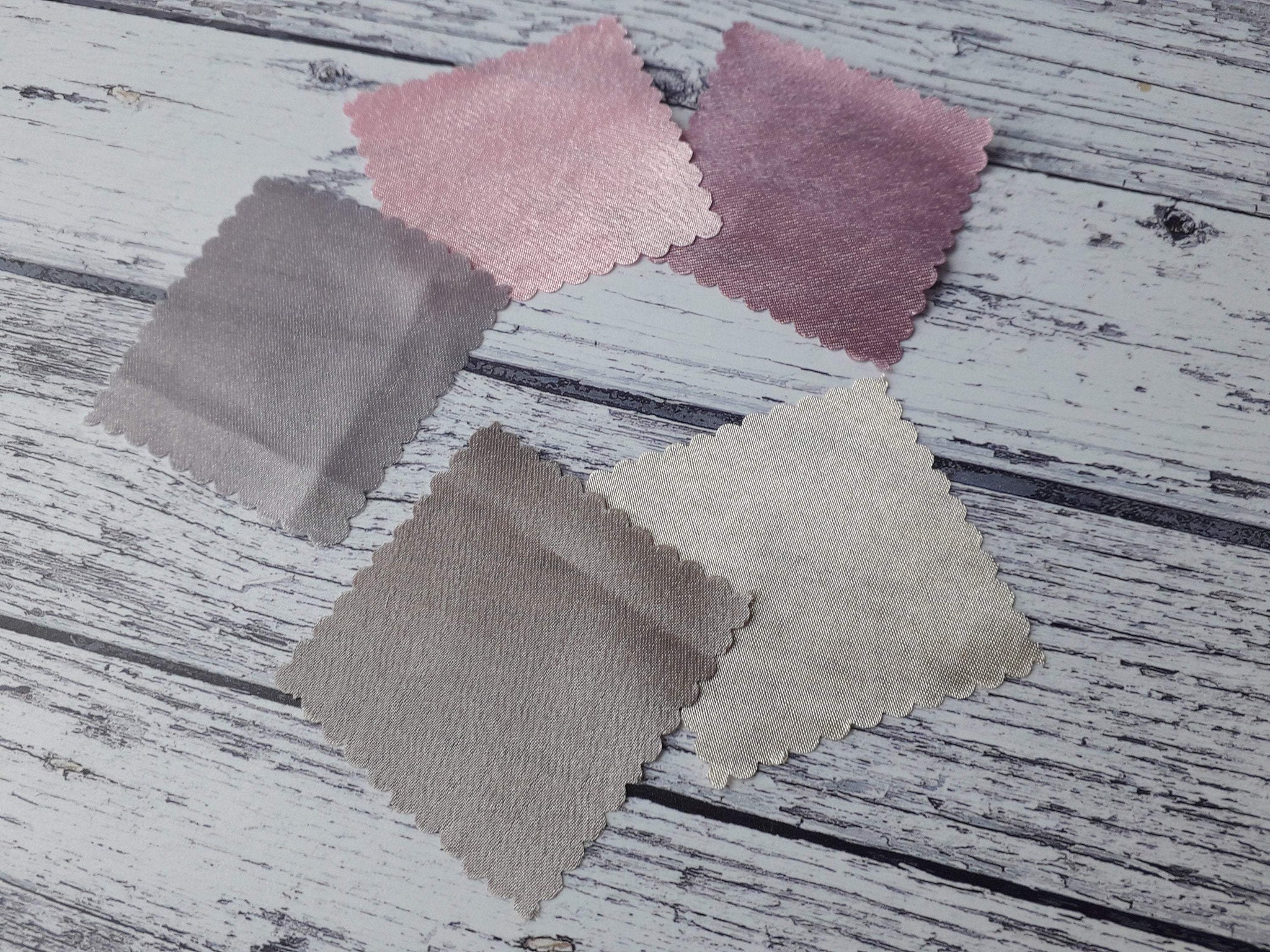 Sample Satin and Velvet Fabric Swatches for Clutch Bags and Purses for Colour Matching