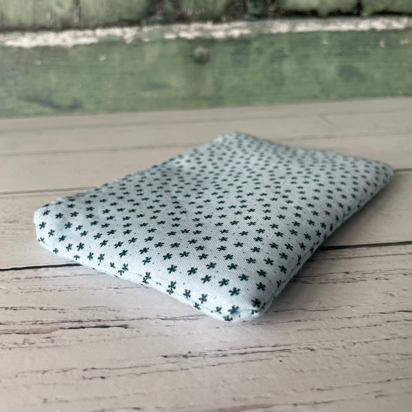 Blue Ditzy Floral Cotton Coin Zipper Purse Pouch